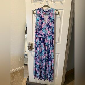 Lilly Pulitzer Floral Sleeveless Maxi Dress